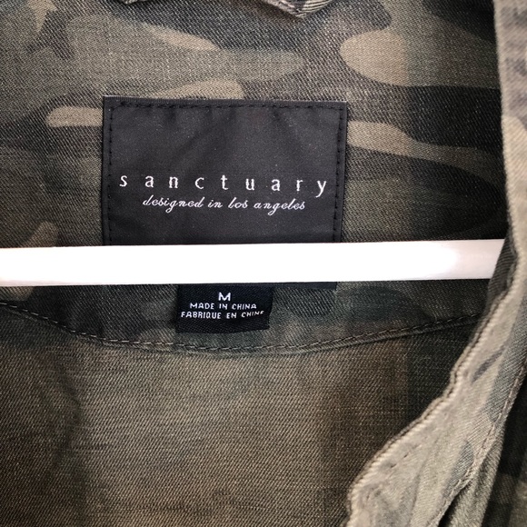 NWOT SANCTUARY ANTHROPOLOGIE ARMY JACKET CAMO SZ M - Picture 5 of 8
